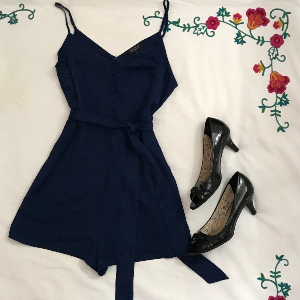 Forever 21 Navy Blue Romper